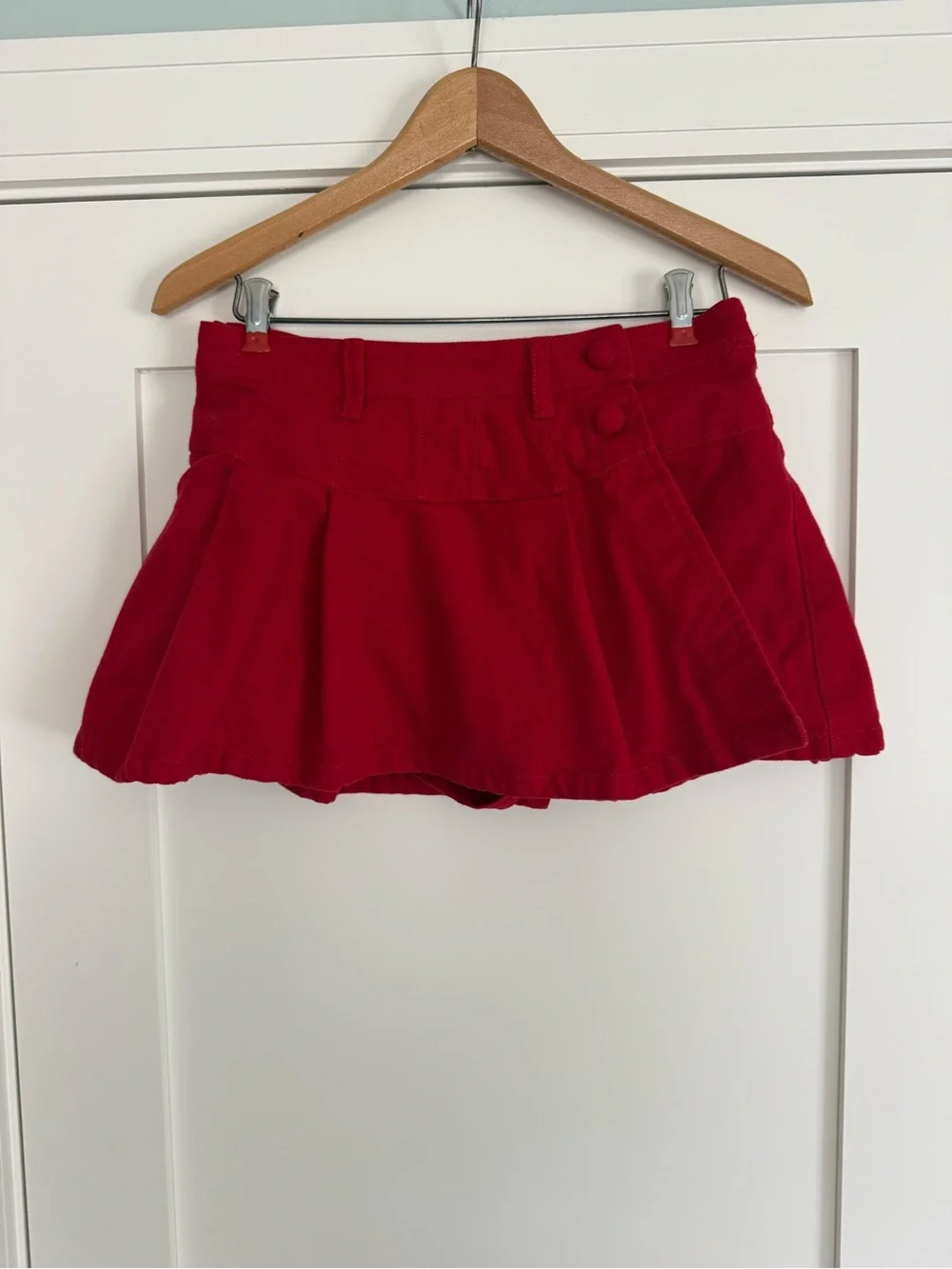 Free People Micro Skort Red Salsa Women’s Size 4 - Picture 1 of 9